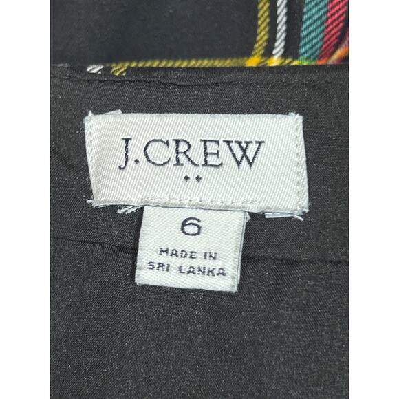 J.Crew Factory Tartan Plaid Pencil Skirt 6 Lined Blk Red Career Academia Preppy - Picture 6 of 8